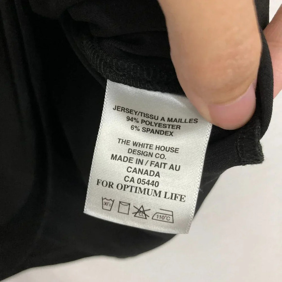 Sympli Black Two Tone Crew Neck Button Detail Stretch Pullover Top size 8 - Picture 6 of 9